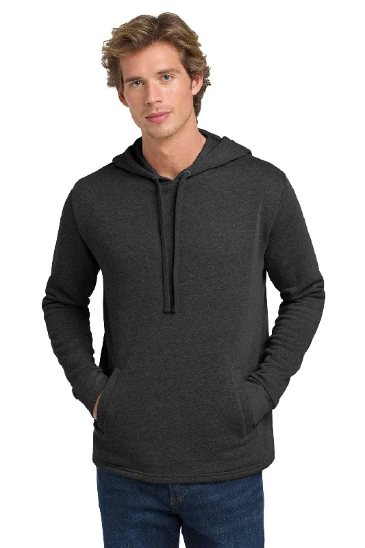 Men's naturally breathable hoodie-Next Level Mens PCH Fleece Hooded Sweatshirt Hoodie w/ Pockets - Heather Black