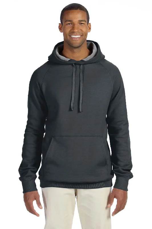 Men's breathable hoodie-Hanes Mens Nano Fleece Hooded Sweatshirt Hoodie w/ Pouch Pocket - Vintage Black - Closeout