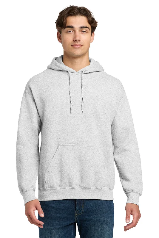 Men's weather-resistant hoodie-Gildan Mens DryBlend Moisture Wicking Hooded Sweatshirt Hoodie w/ Pouch Pocket - Ash Grey