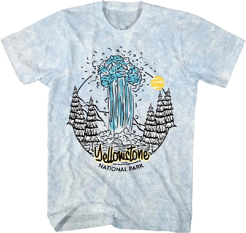 Men's lightweight travel t-shirt-Yellowstone National Park Foundation T-Shirt