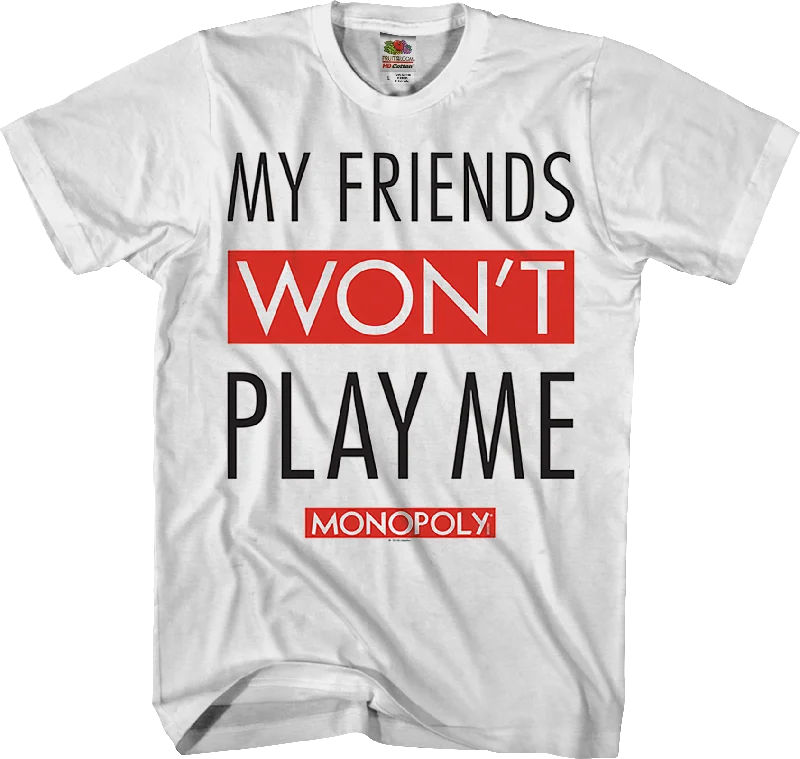 Men's vintage wash t-shirt-My Friends Won't Play With Me Monopoly T-Shirt