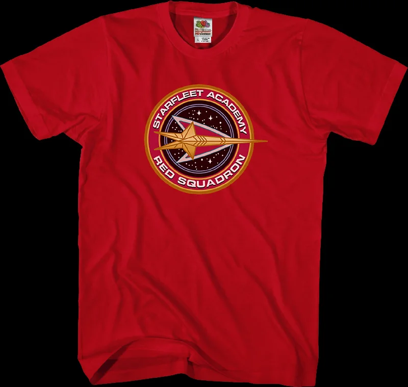 Men's fitted muscle t-shirt-Starfleet Academy Red Squadron Star Trek T-Shirt