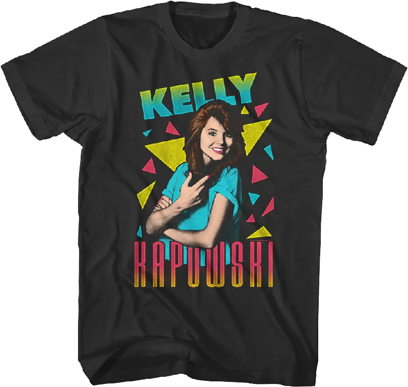 Men's unique design t-shirt-Triangles Kelly Kapowski Saved By The Bell T-Shirt