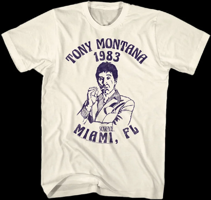 Men's hand-painted t-shirt-Tony Montana 1983 Scarface T-Shirt