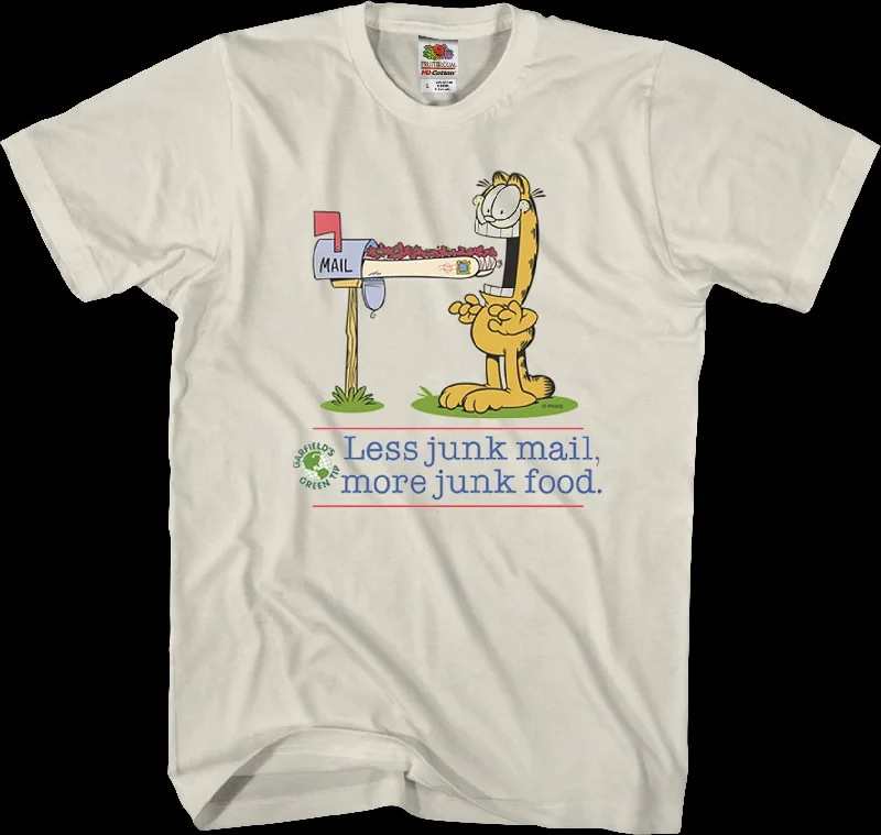 Men's unique design t-shirt-More Junk Food Garfield T-Shirt