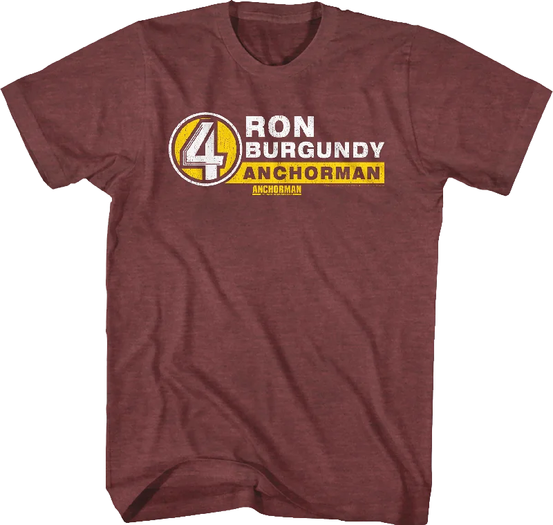 Men's wrinkle-resistant t-shirt-Ron Burgundy Anchorman T-Shirt