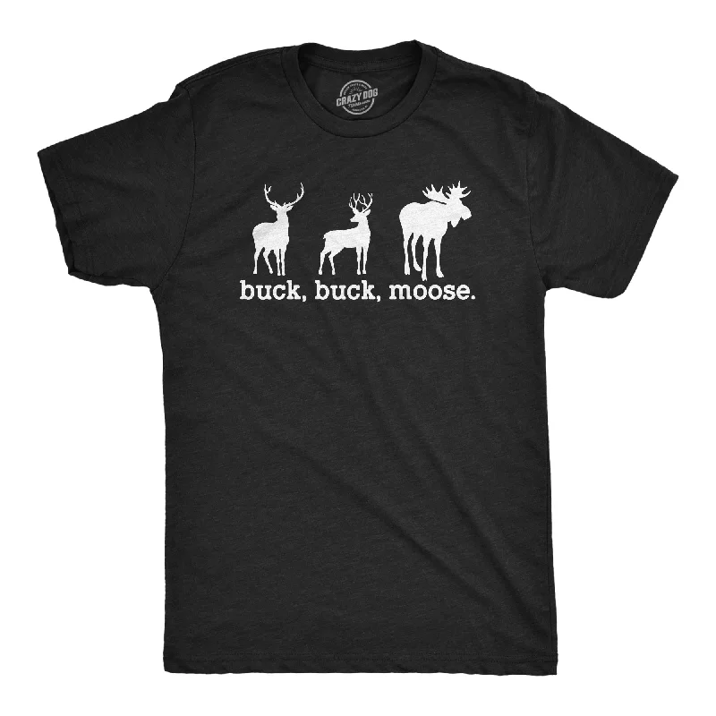 Men's lightweight travel t-shirt-Buck Buck Moose Men's T Shirt