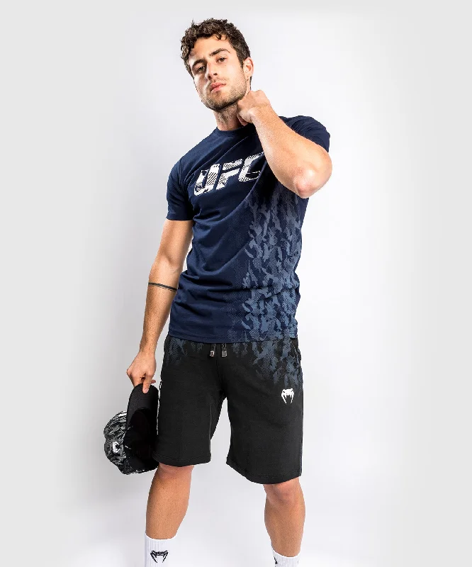 Men's graphic print t-shirt-UFC Venum Authentic Fight Week Men's Short Sleeve T-shirt - Navy Blue