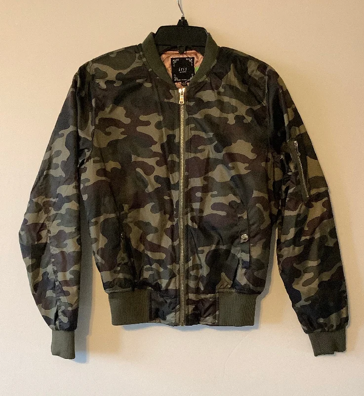 Men's summer fleece jacket-Jacket Puffer & Quilted By Iris In Camouflage Print, Size: S