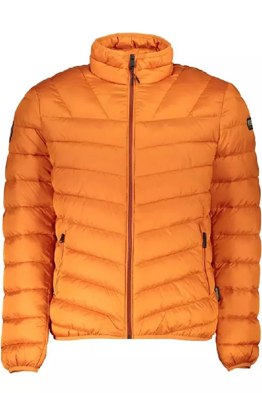 Men's sustainable down jacket-Napapijri Chic  Polyamide Jacket with Men's Pockets