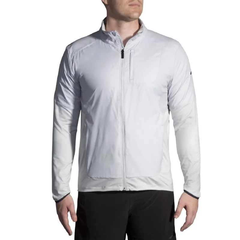 Men's adventure-ready fleece jacket-Men's Fusion Hybrid Jacket In Stone