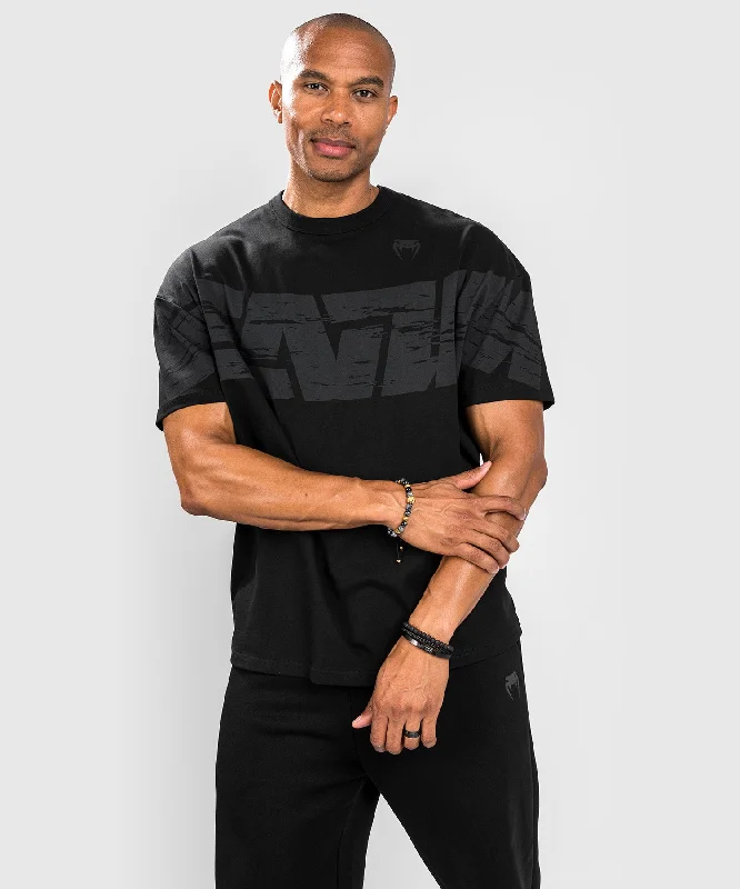 Men's quick-dry sports t-shirt-VENUM CONNECT XL T-SHIRT - OVERSIZE FIT - BLACK