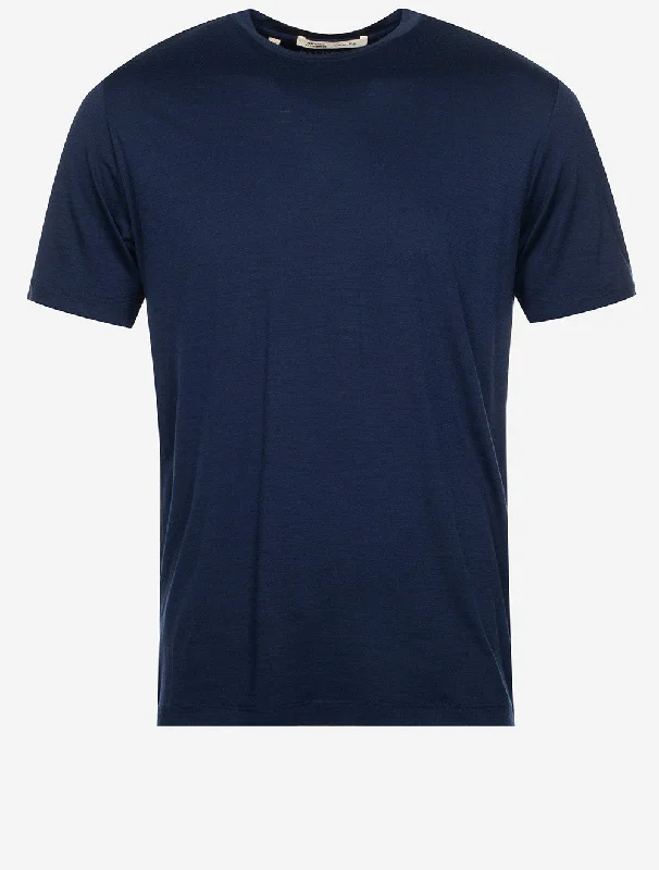 Men's seamless t-shirt-T-Shirt Short Sleeves Navy