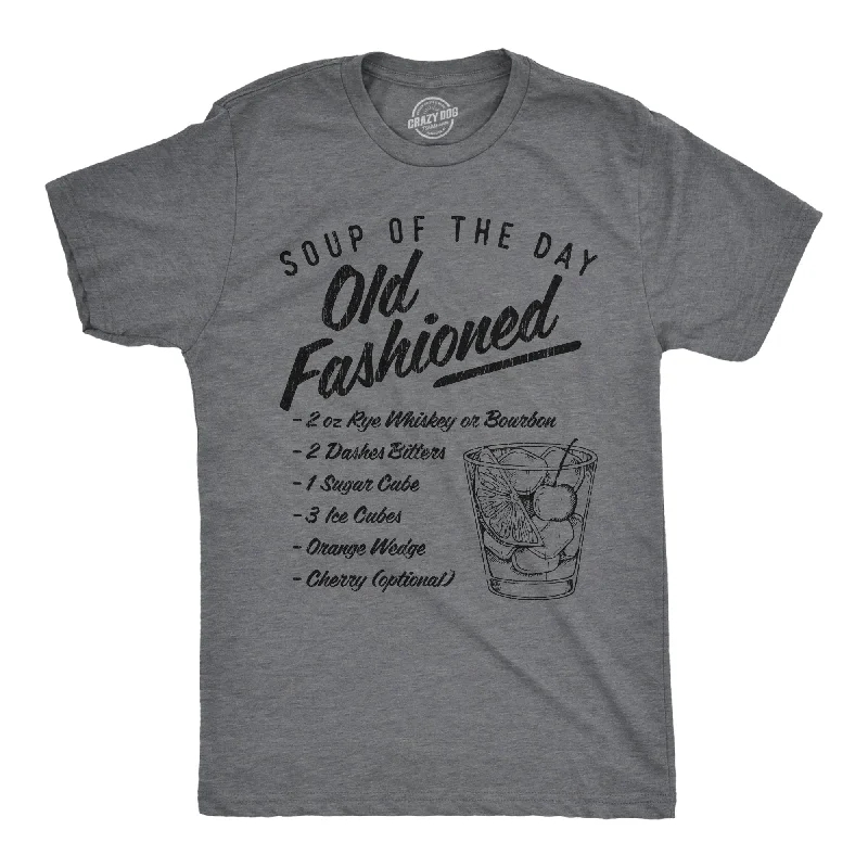 Men's fitted muscle t-shirt-Soup Of The Day Old Fashioned Men's T Shirt