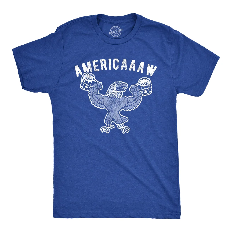 Men's fitted muscle t-shirt-Americaaaw Men's T Shirt