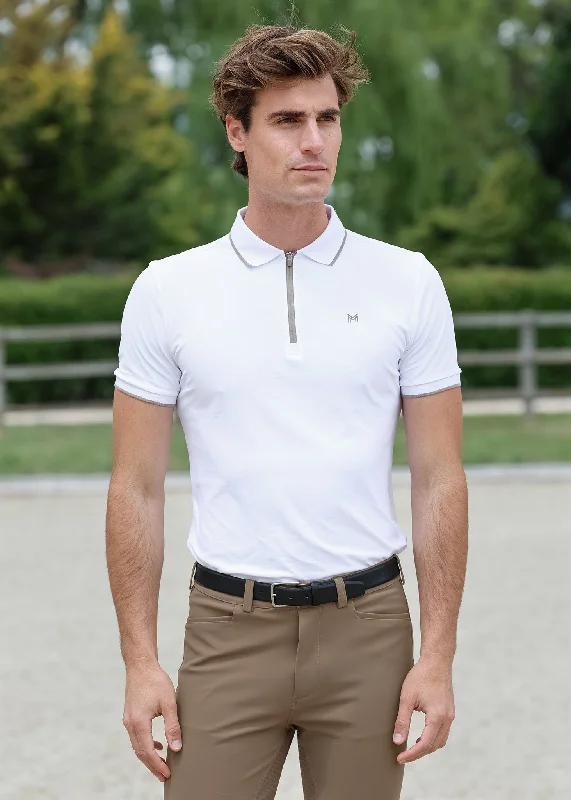 Men's modern travel polo shirt-Core Polo Shirt (White)