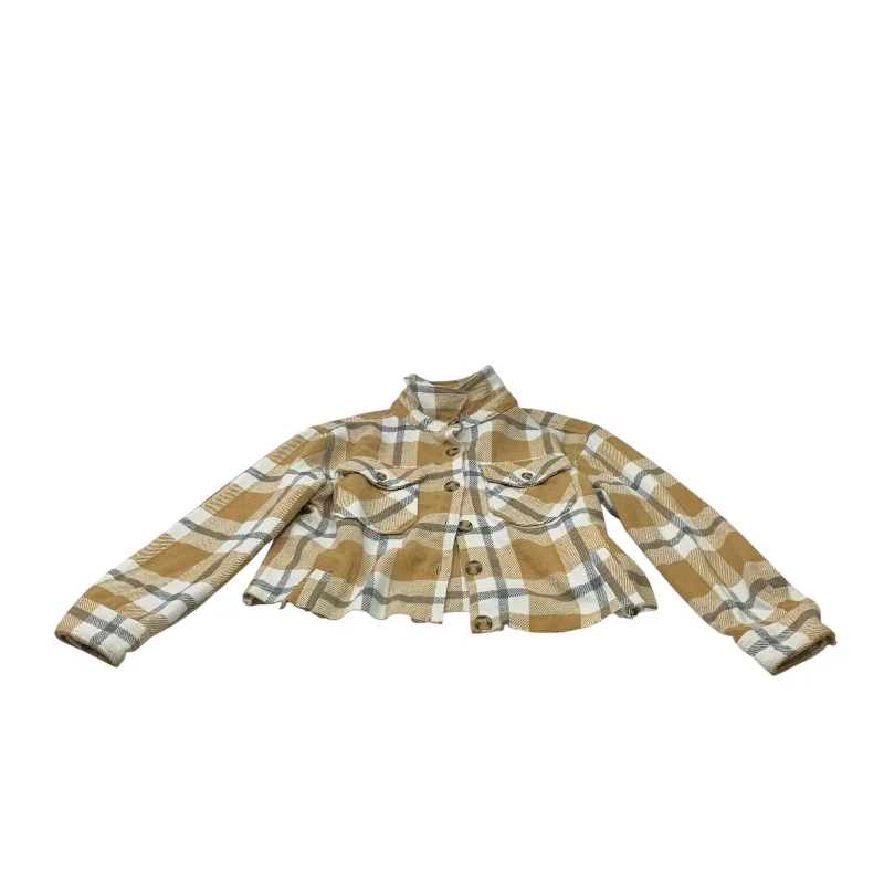 Men's weatherproof utility jacket-Jacket Shirt By Clothes Mentor In Plaid Pattern, Size: M