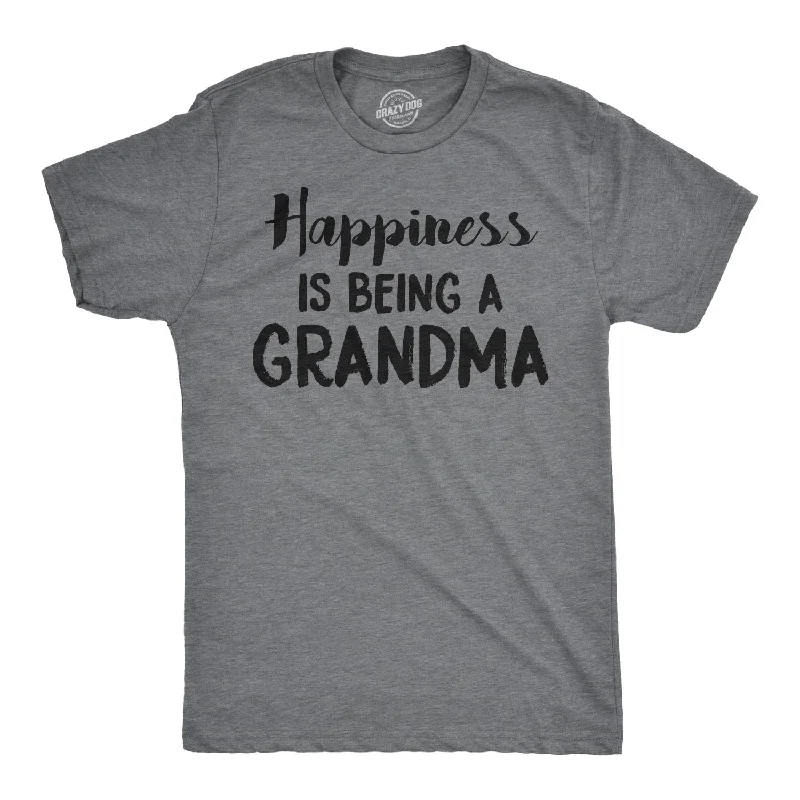 Men's athletic performance t-shirt-Happiness is Being a Grandma Men's T Shirt