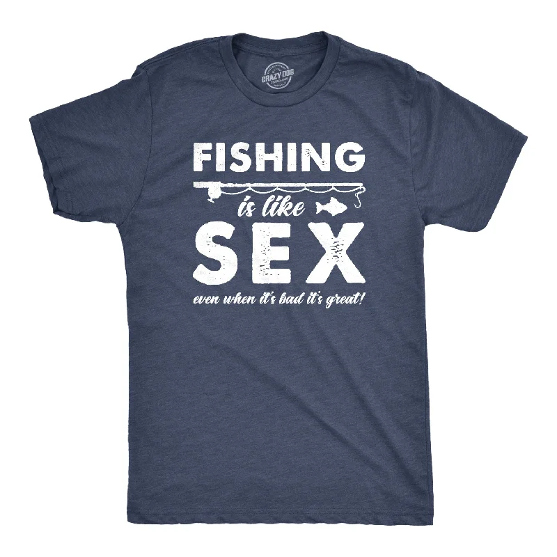 Men's organic cotton t-shirt-Fishing Is Like Sex Men's T Shirt