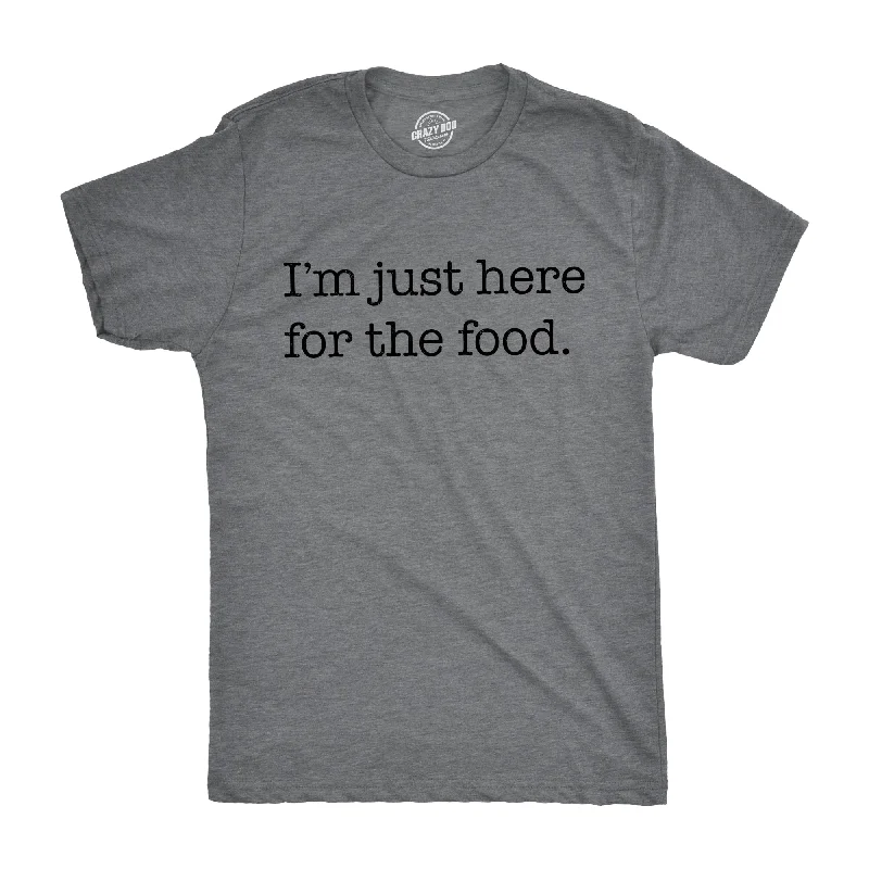 Men's super-soft jersey t-shirt-I'm Just Here For The Food Men's T Shirt