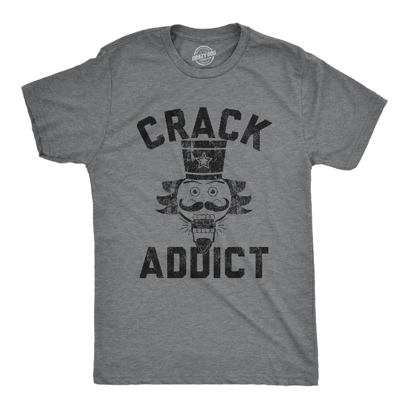 Men's moisture-control t-shirt-Crack Addict Men's T Shirt