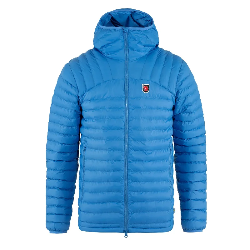 Men's tech-fabric puffer jacket-Fjallraven Expedition Latt Hoodie UN Blue