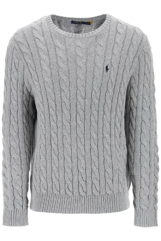 Men's lightweight knitwear-Polo Ralph Lauren Men's Cable Knit Cotton Sweater