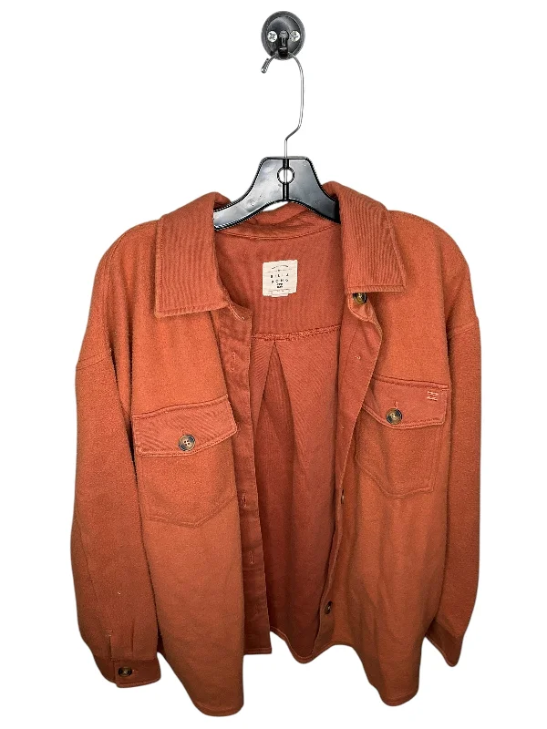 Men's modern utility jacket-Jacket Fleece By Clothes Mentor In Orange, Size: S