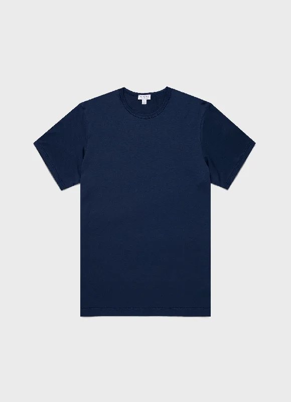 Men's hand-painted t-shirt-Men's Classic T-shirt in Ink Blue