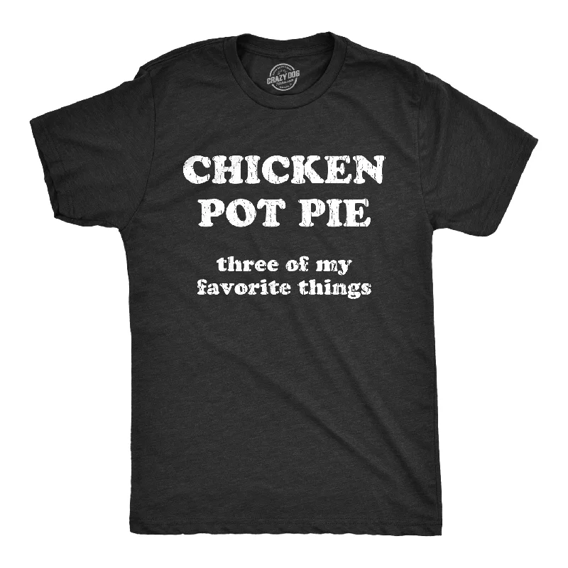 Men's hand-painted t-shirt-Chicken Pot Pie Men's T Shirt