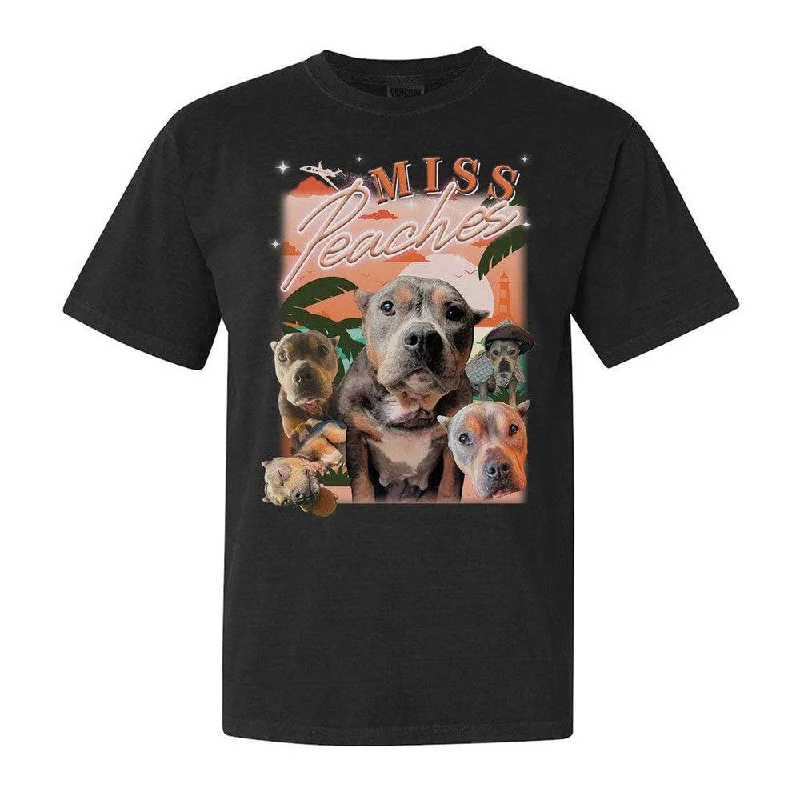 Men's seamless t-shirt-Miss Peaches Faces Tee