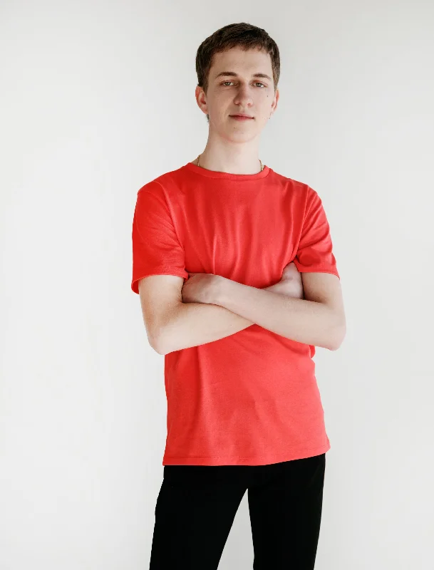 Men's relaxed fit t-shirt-Measure Cherry Red