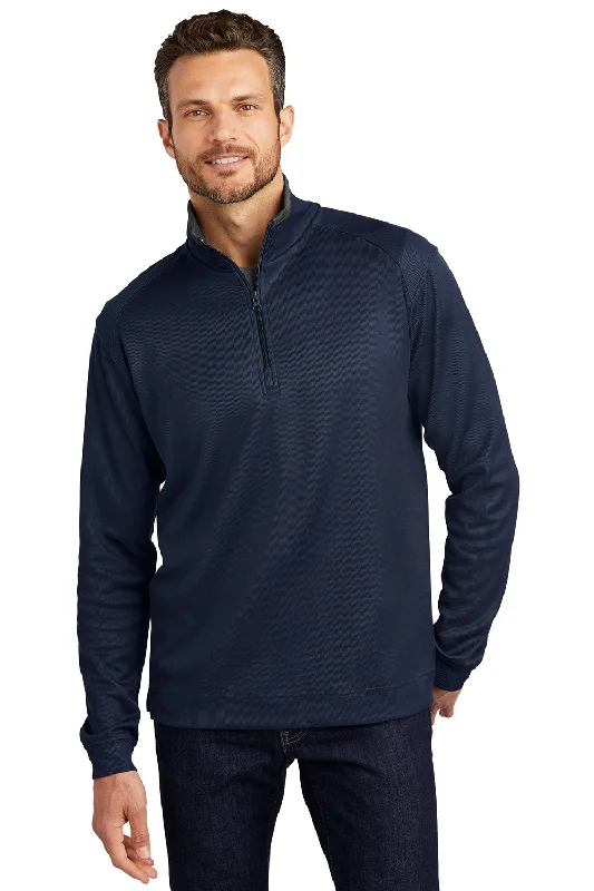 Men's adaptive casual jacket-Port Authority Mens 1/4 Zip Jacket - True Navy Blue