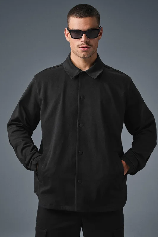 Men's summer fleece jacket-Edition Sueded Jacket - Black