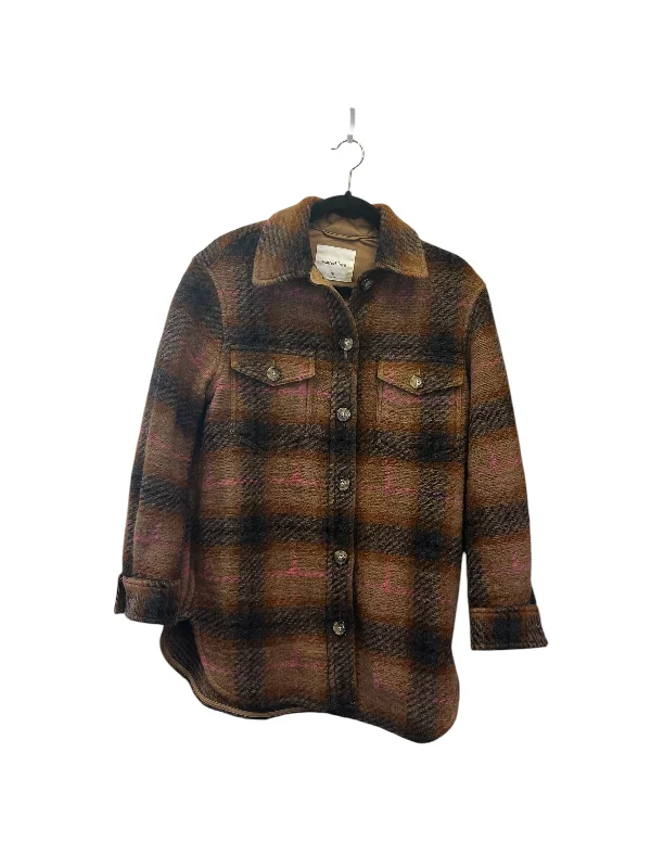 Men's high-performance fleece jacket-Jacket Shirt By Wilfred In Plaid Pattern, Size: Xxs