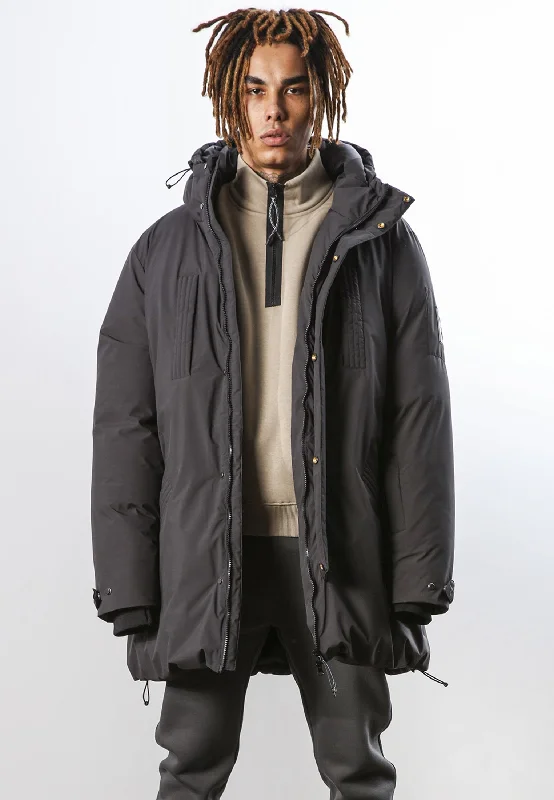 Men's gym performance anorak-TACTICAL PARKA OYSTER BLACK