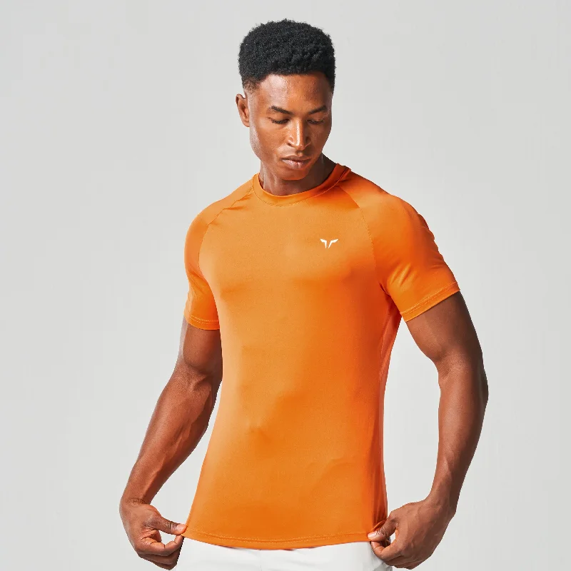 Men's hand-painted t-shirt-Limitless Razor Tee 2.0 - Persimmon Orange