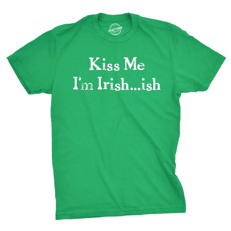 Men's eco-friendly bamboo t-shirt-Kiss Me I'm Irish-ish Men's T Shirt