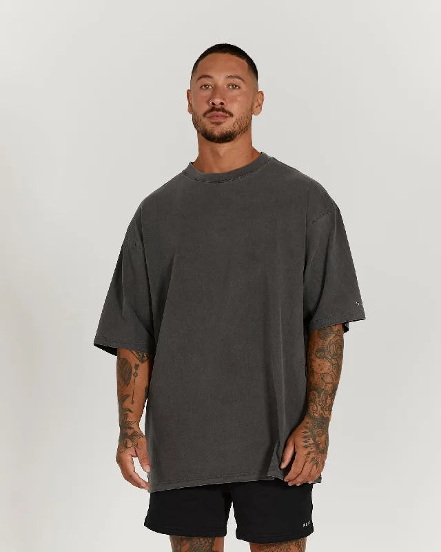 Men's thermoregulating t-shirt-TIMELESS TEE - FADED ONYX