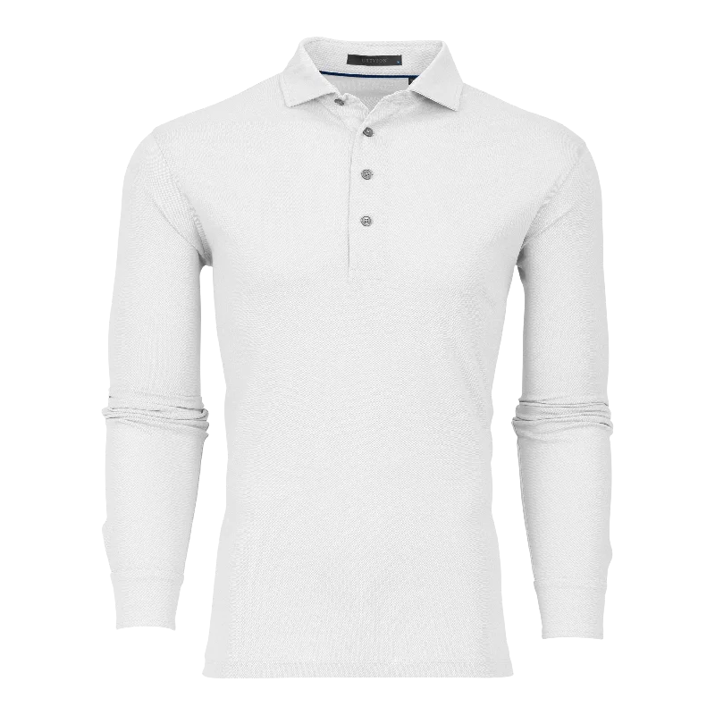 Men's wrinkle-free office polo shirt-Omaha Long Sleeve Polo