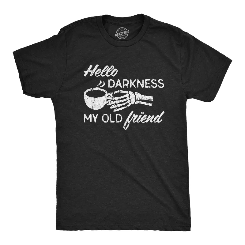 Men's super-soft jersey t-shirt-Hello Darkness My Old Friend Men's T Shirt