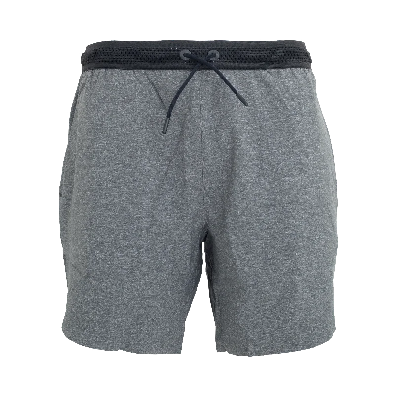 Men's sporty beach wear shorts-Running Wolf Short (Smoke Heather)