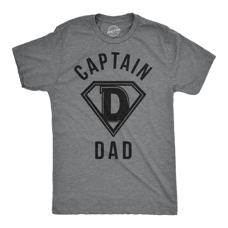 Men's fitted muscle t-shirt-Captain Dad Men's T Shirt