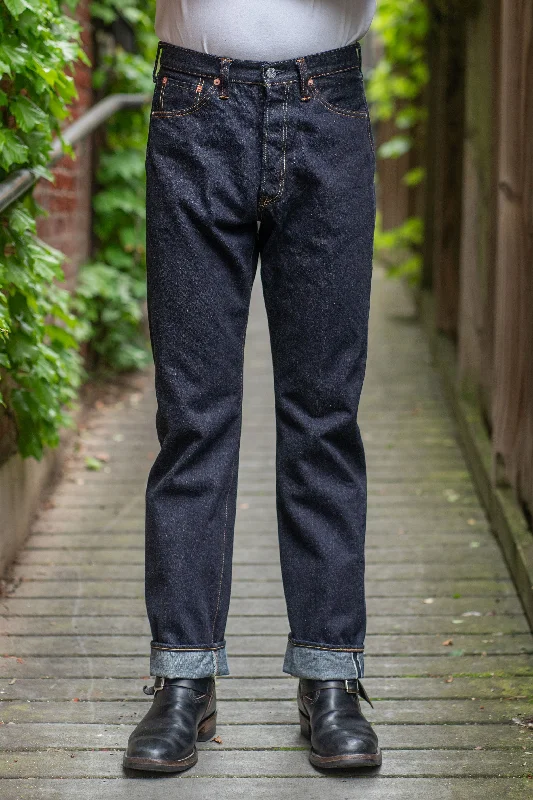 Men's adventure-ready gym wear pants-The Flat Head FN-3004 Straight Tapered - 14.5oz Selvedge Denim (One Washed)