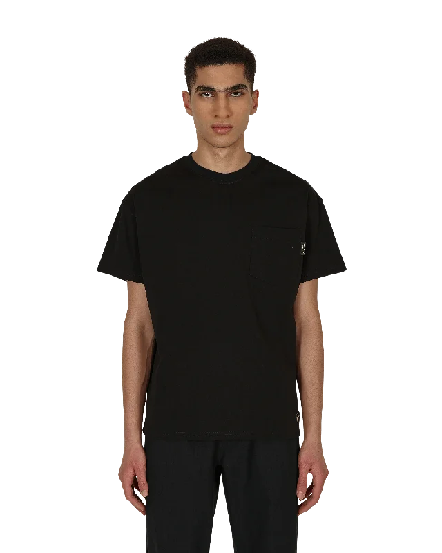 Men's longline t-shirt-Pocket T-Shirt Black