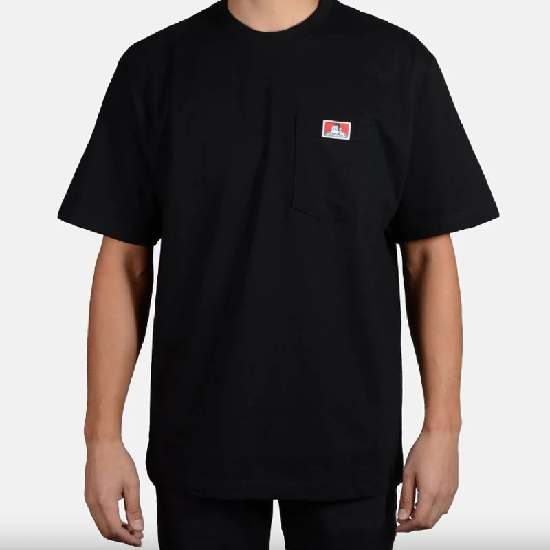 Men's retro-inspired t-shirt-Ben Davis Men's Heavy Duty Short Sleeve Pocket T-Shirt_Black