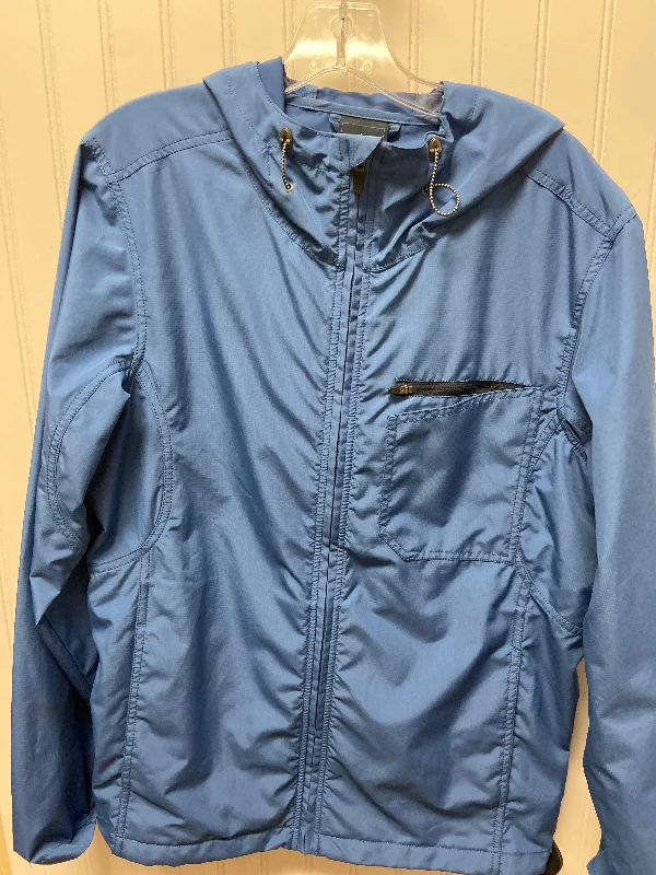 Men's performance trench coat-Jacket Windbreaker By Prana In Blue, Size: M