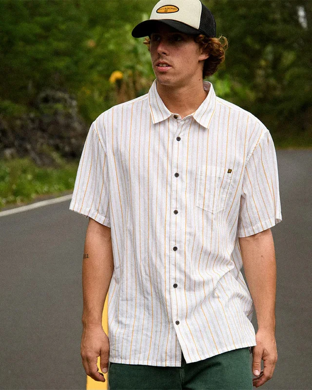 Men's summer gym wear shirt-Mogul S/S Woven Shirt