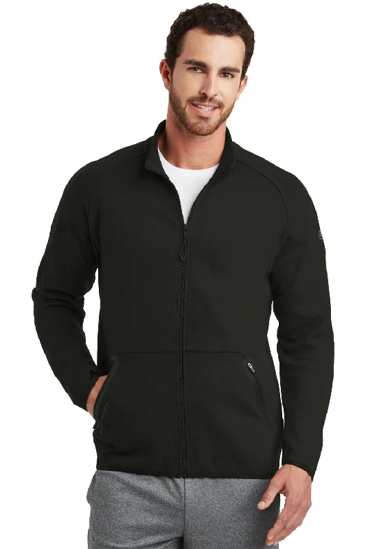 Men's sporty windbreaker-Ogio Mens Endurance Origin Moisture Wicking Full Zip Jacket - Blacktop - Closeout