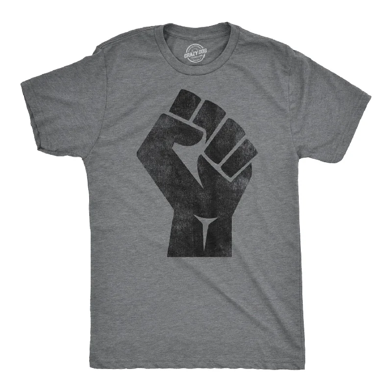 Men's fitted muscle t-shirt-Revolution Fist Men's T Shirt